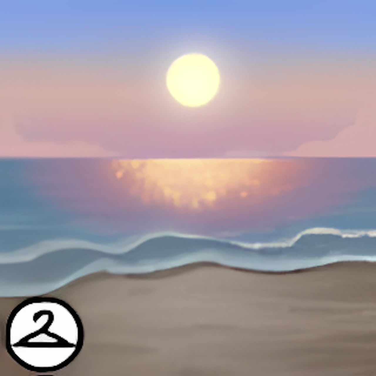 Tranquil Ocean Sunrise Background