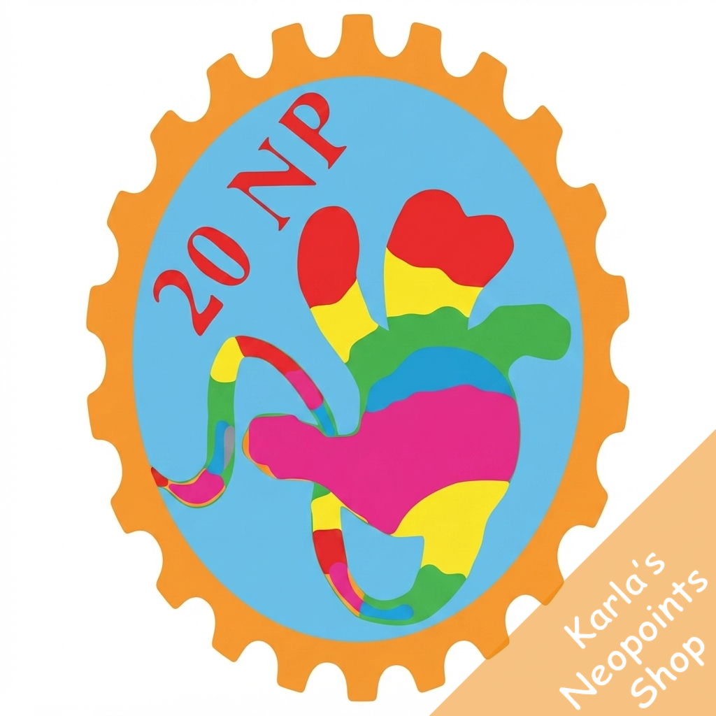 Rainbow Sticky Hand Stamp