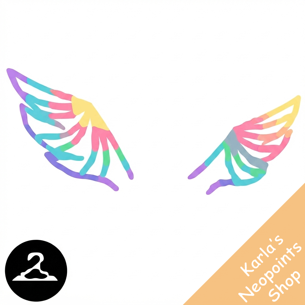 Uni Neon Wings Decoration