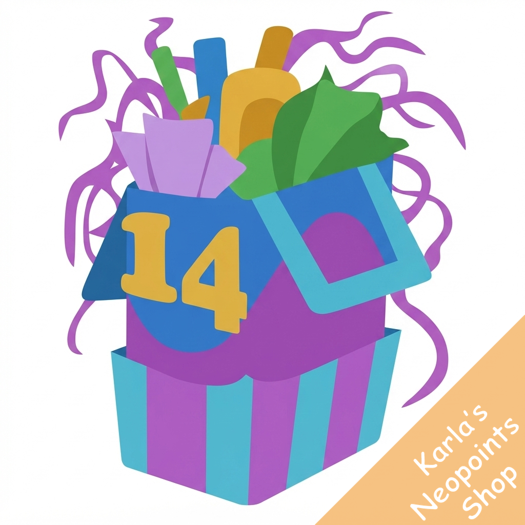 Neopets 14th Birthday Goodie Bag