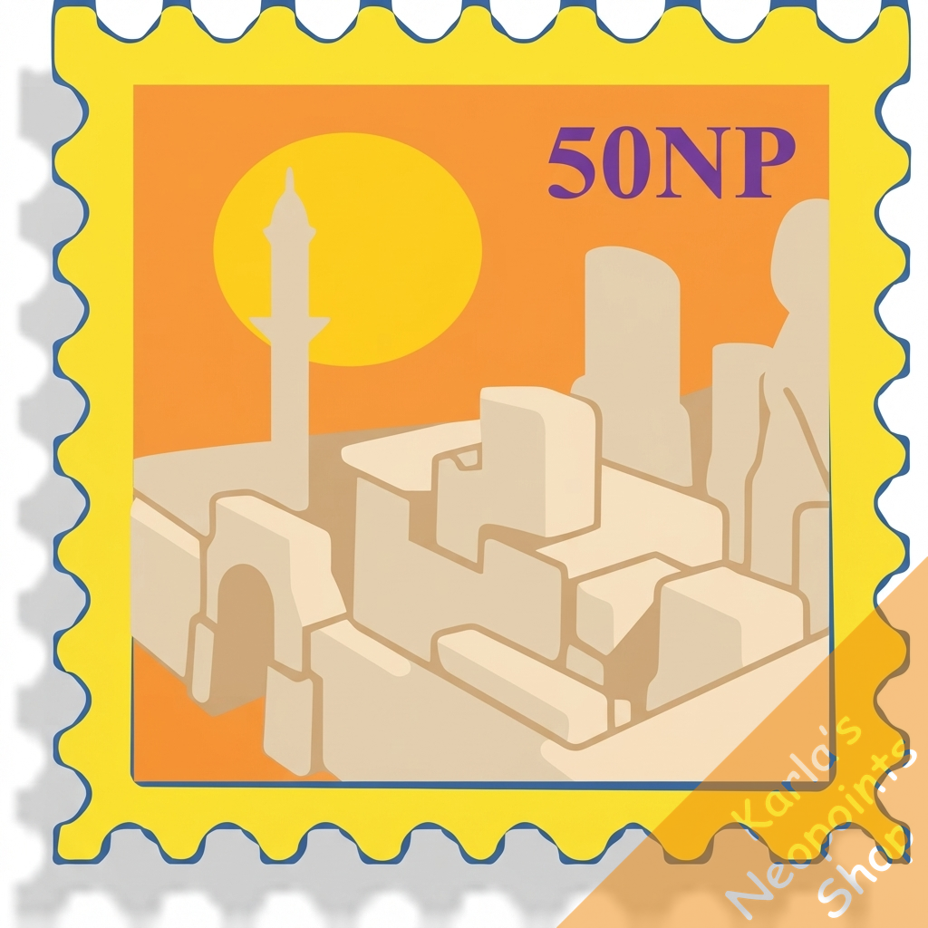 Holographic Sakhmet City Stamp