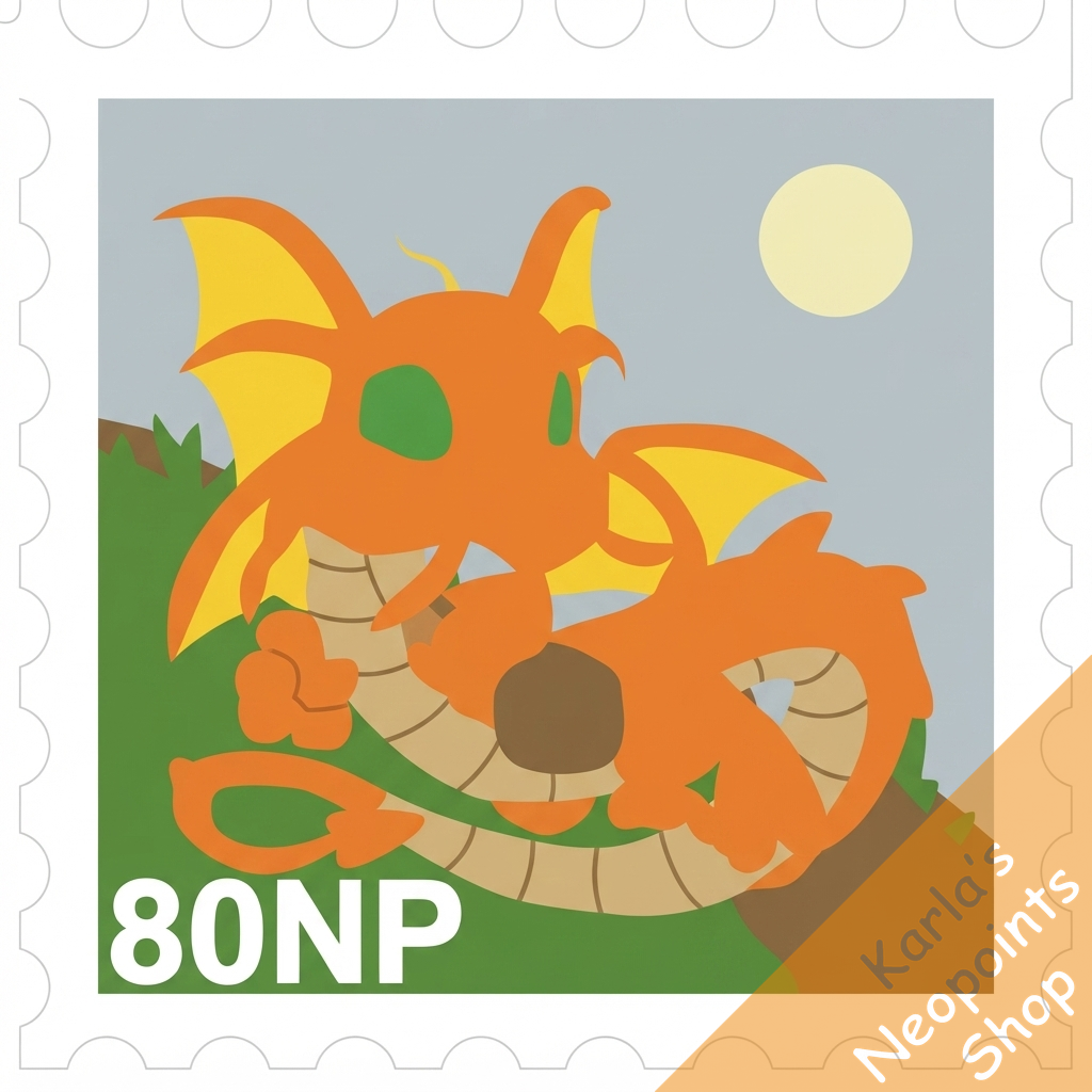 Orange Draik Stamp