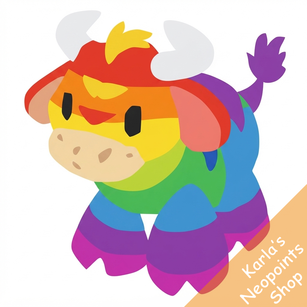 Rainbow Kau Plushie