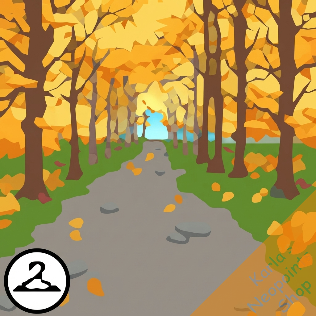 Breezy Autumn Path Background