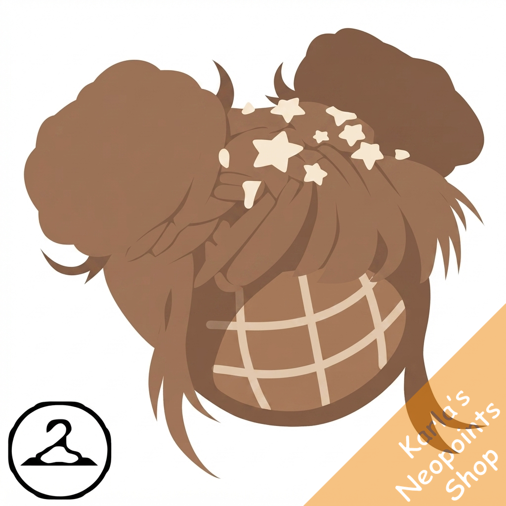 Dyeworks Light Brown: Baby Starry Space Buns Wig