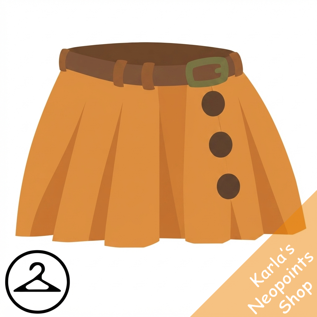 Buttoned Wool Skirt