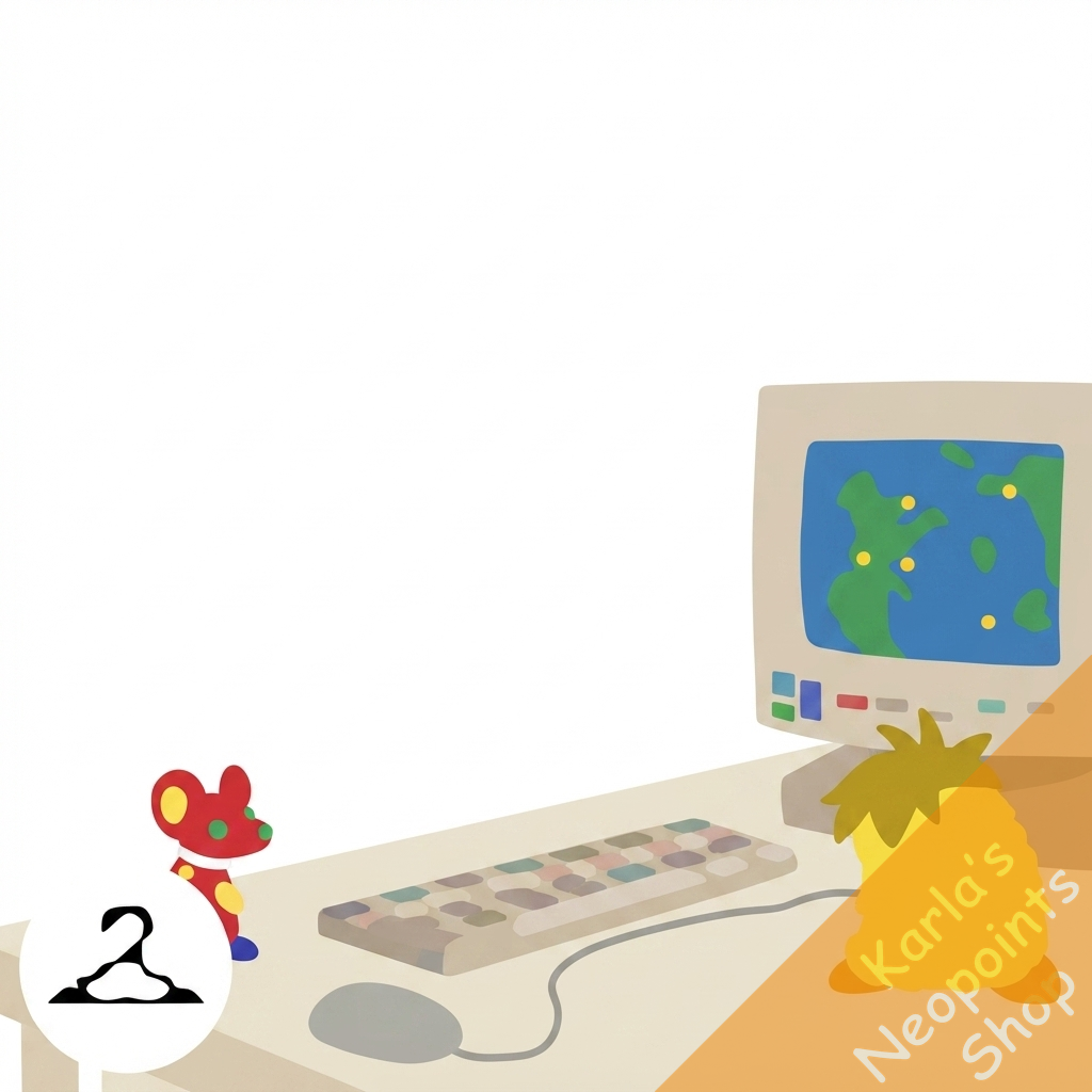 Nostalgic Neopets Computer Desk Foreground