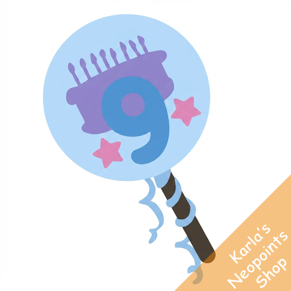Blueberry 9th Birthday Lollipop