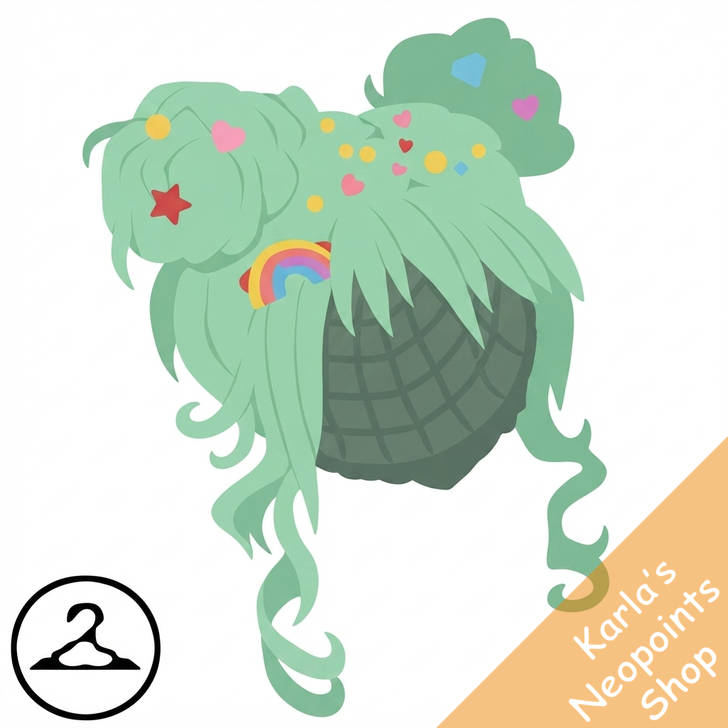 Baby Mint Green Space Buns Wig