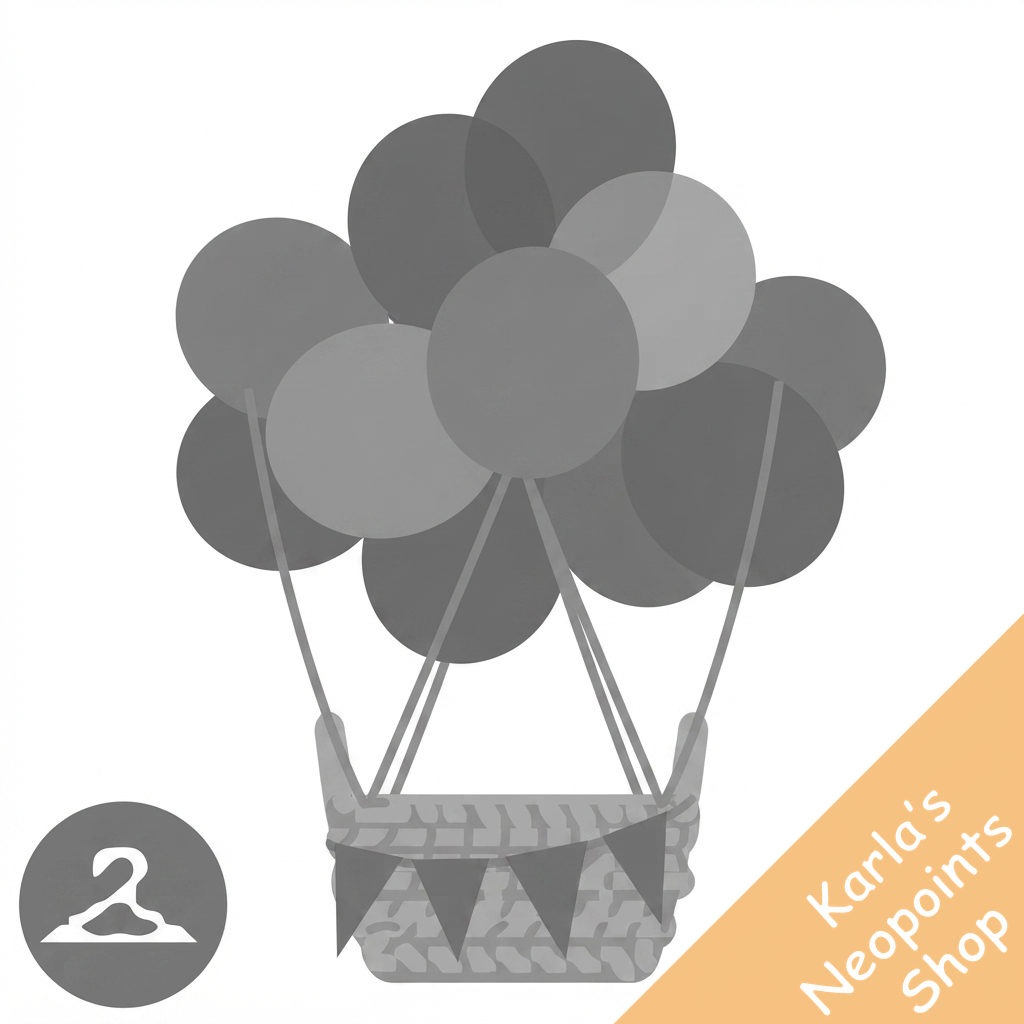 Dyeworks Black: Baby Birthday Hot Air Balloon