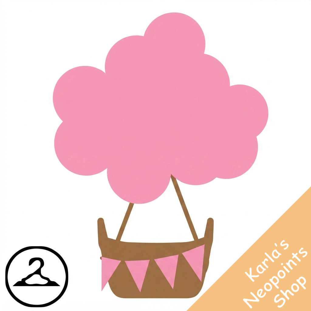 Dyeworks Pink: Baby Birthday Hot Air Balloon