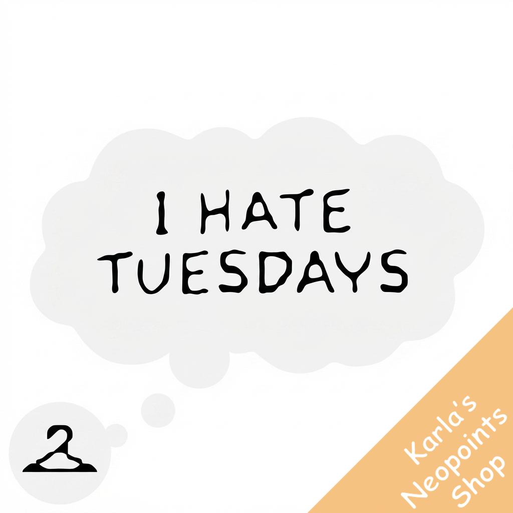 I Hate Tuesdays Thought Bubble