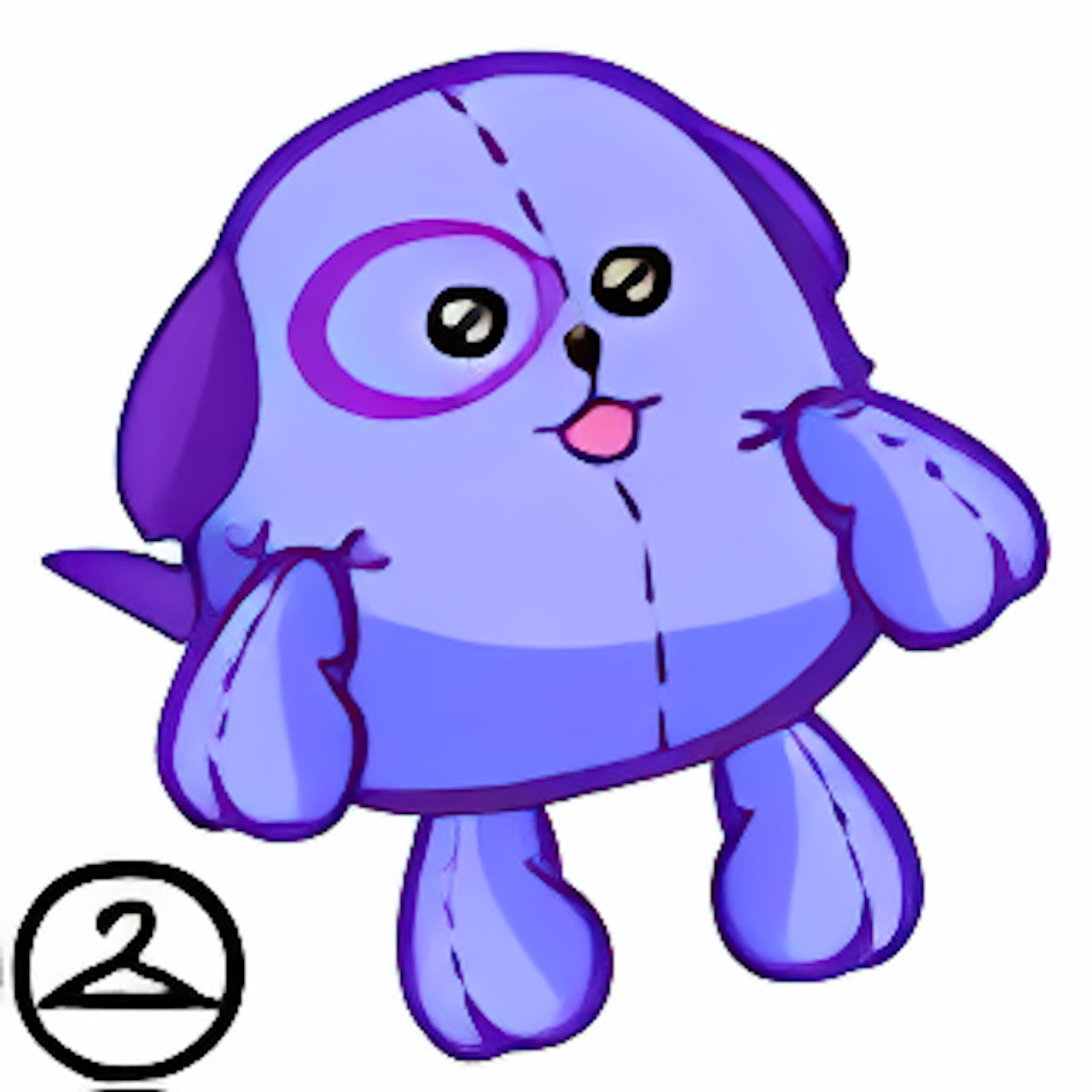 Dyeworks Blue: Baby Overstuffed Warf Plushie