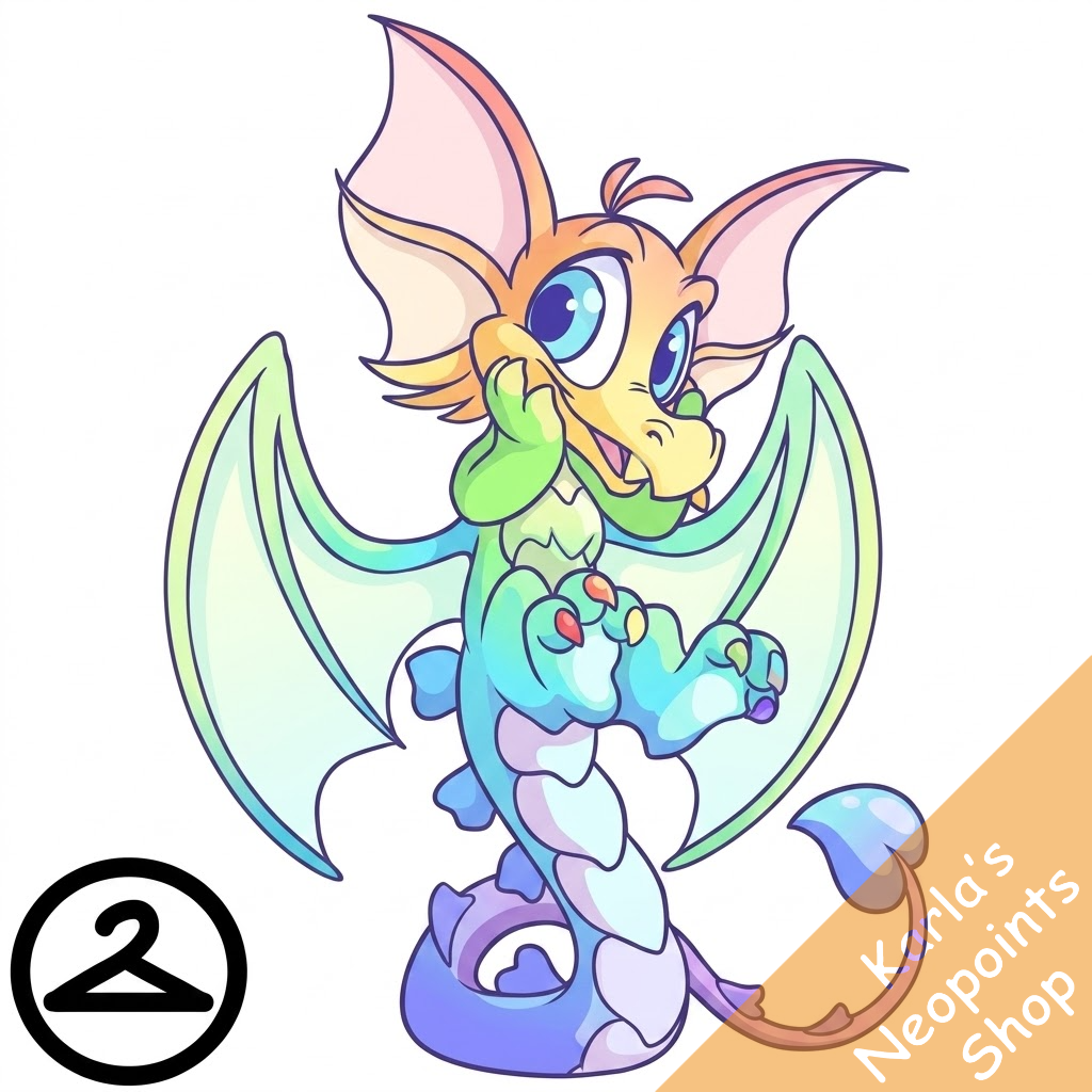 Prismatic Pastel: Adoring Rainbow Draik