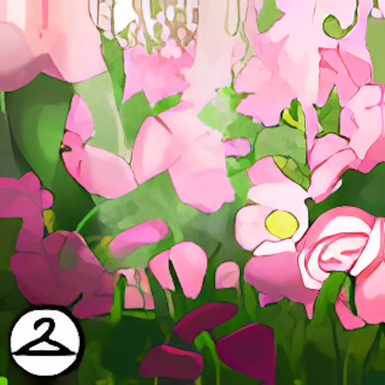 Dyeworks Pink: Among Flowers Background