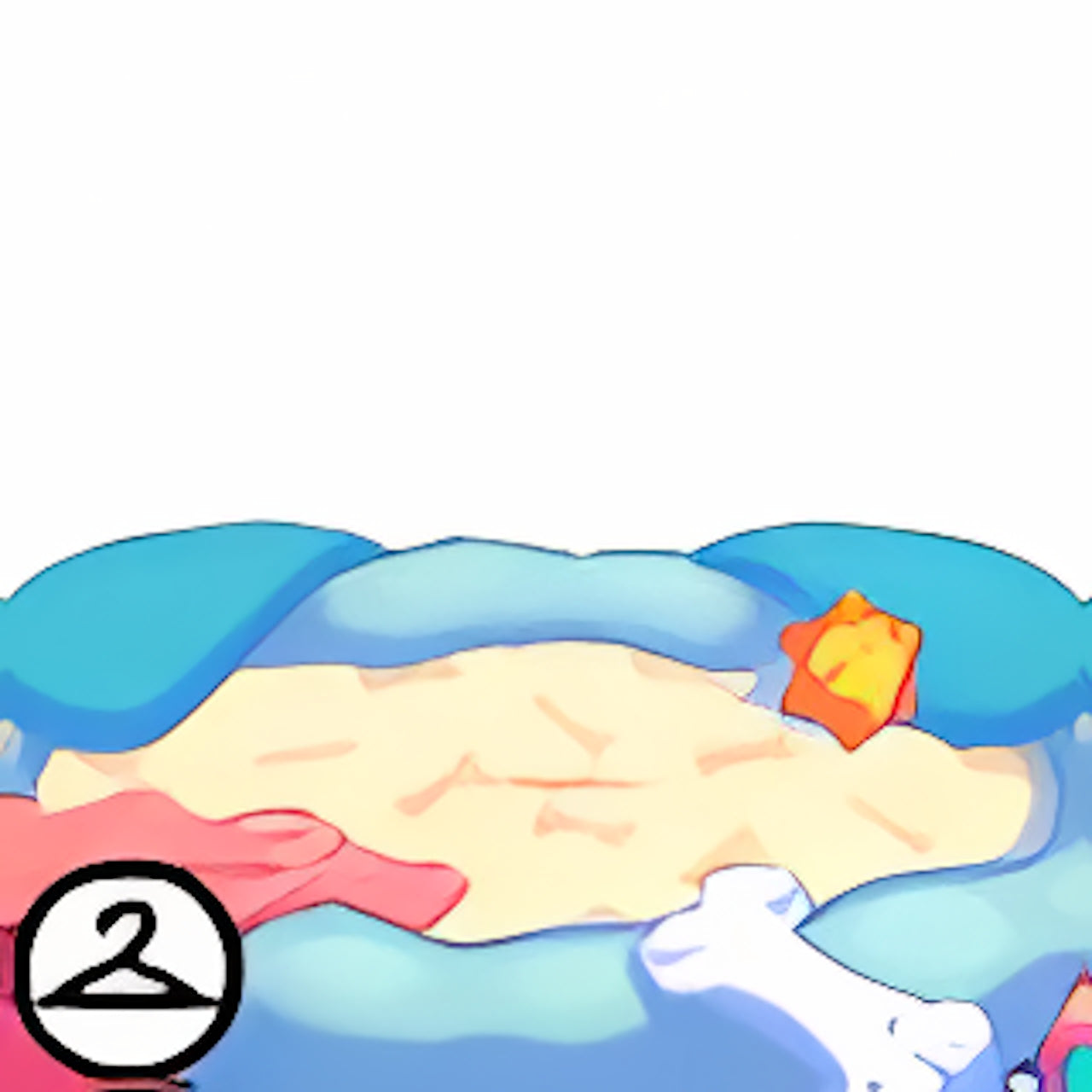 MME29-S5a: Giant Blue Plushie Pet Bed Trinket