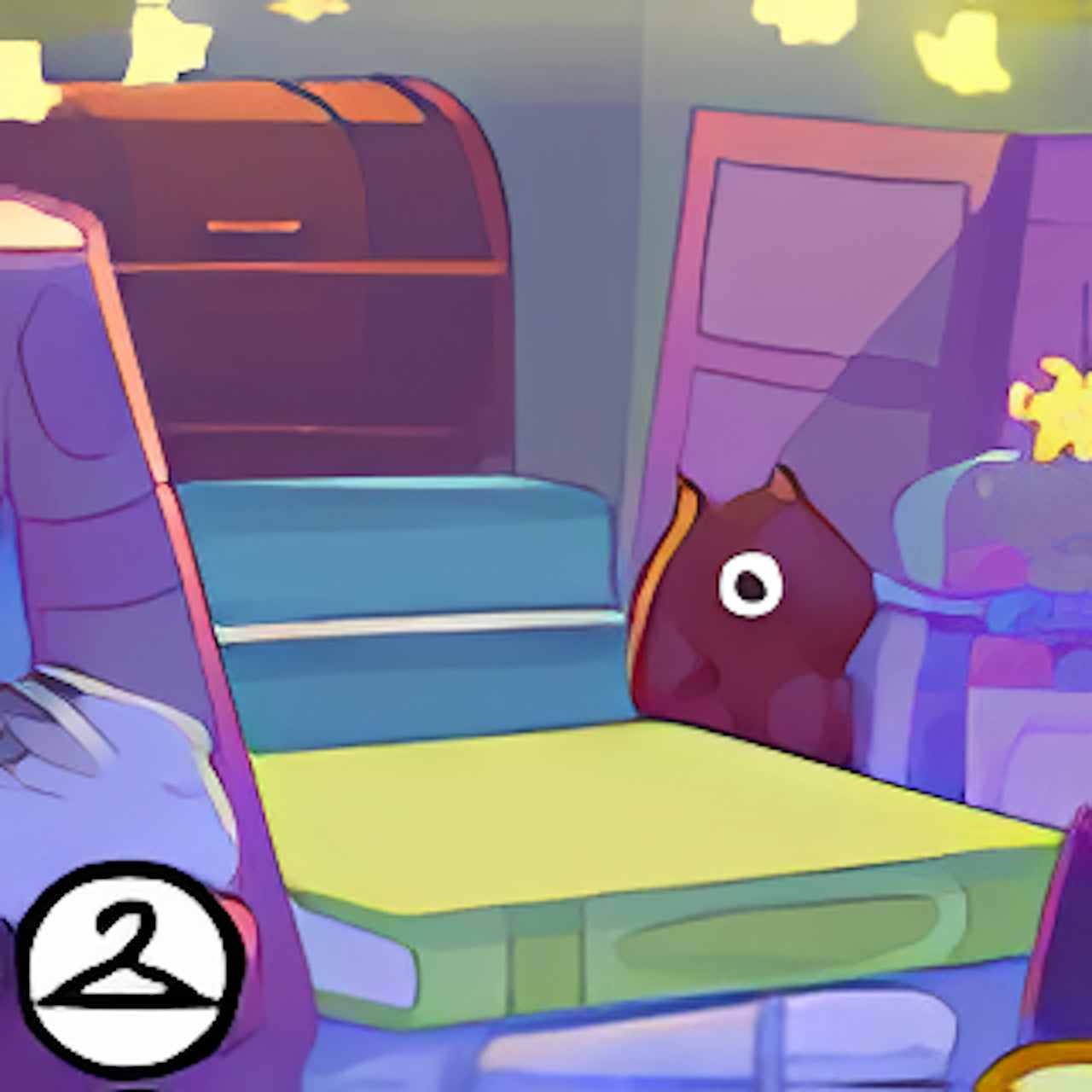 Whimsical Bookshelf Background