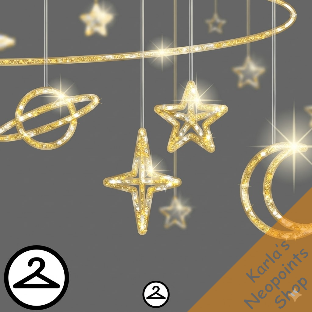Gilded Star-Chart Garland