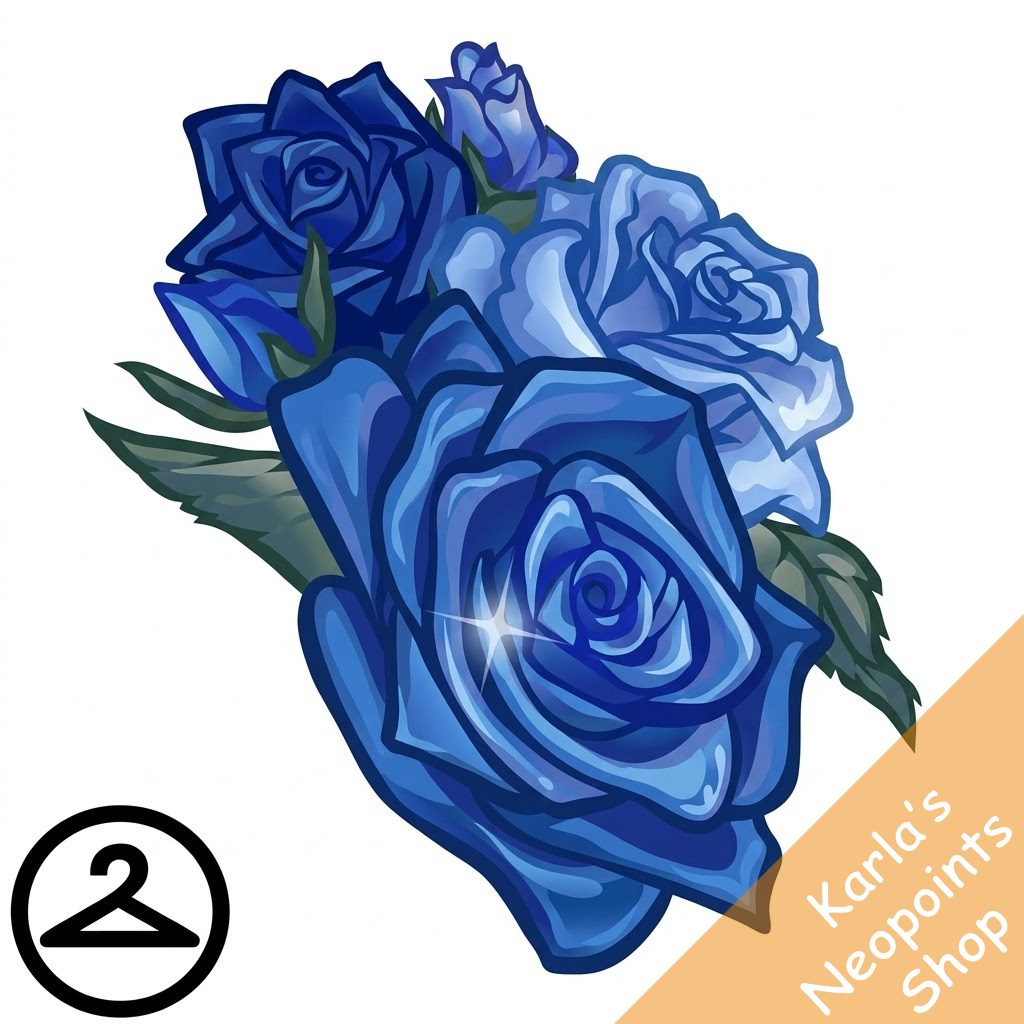 Blue Roses Kougra Eyepatch Wearable