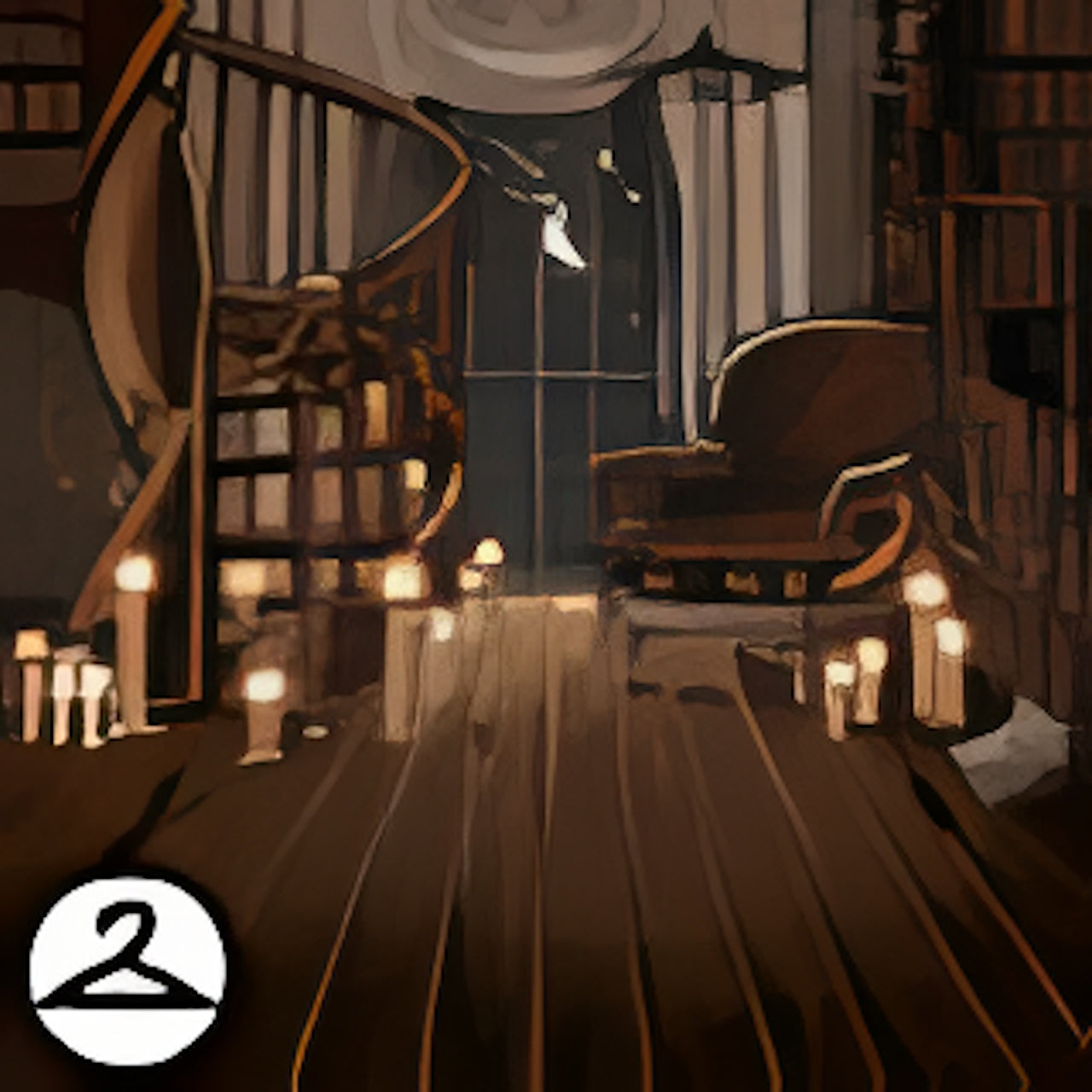 Dyeworks Brown: Library of Ghost Stories Background