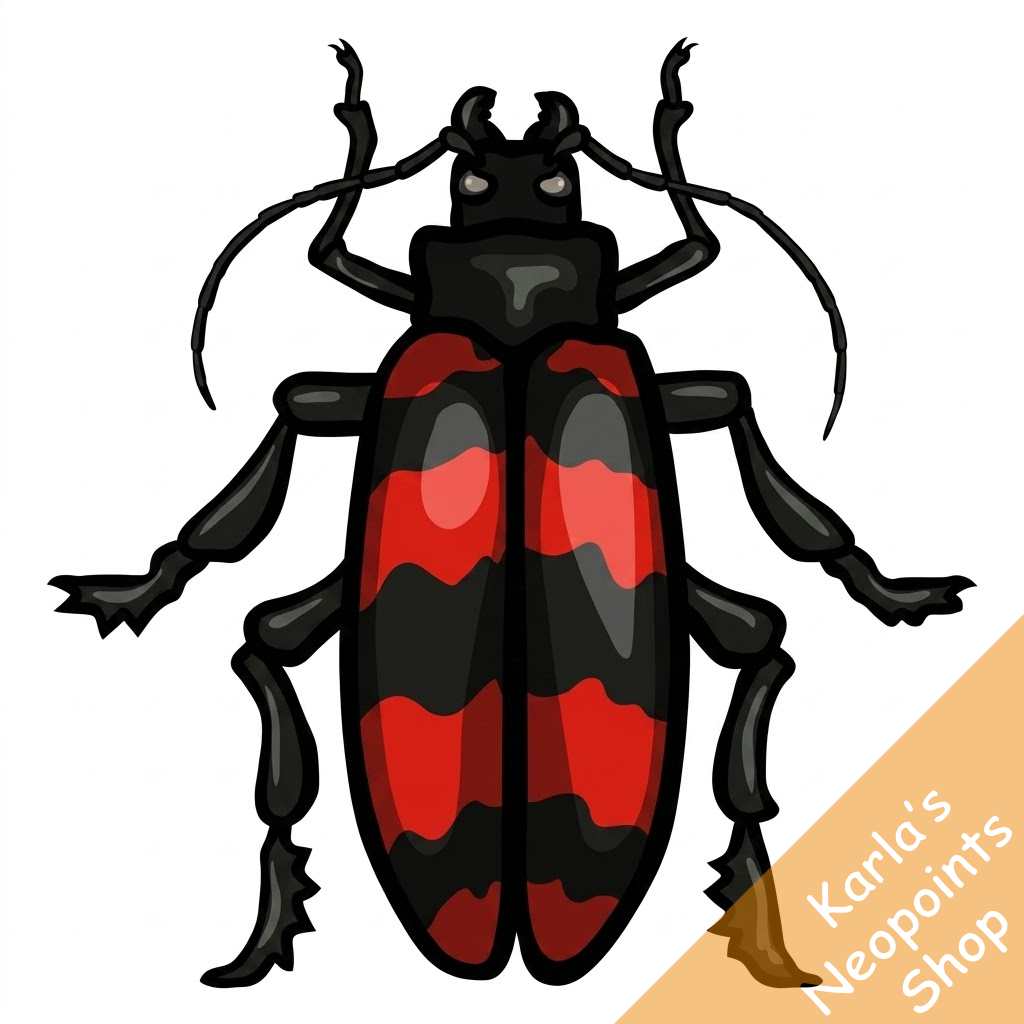 Red Striped Collectable Scarab