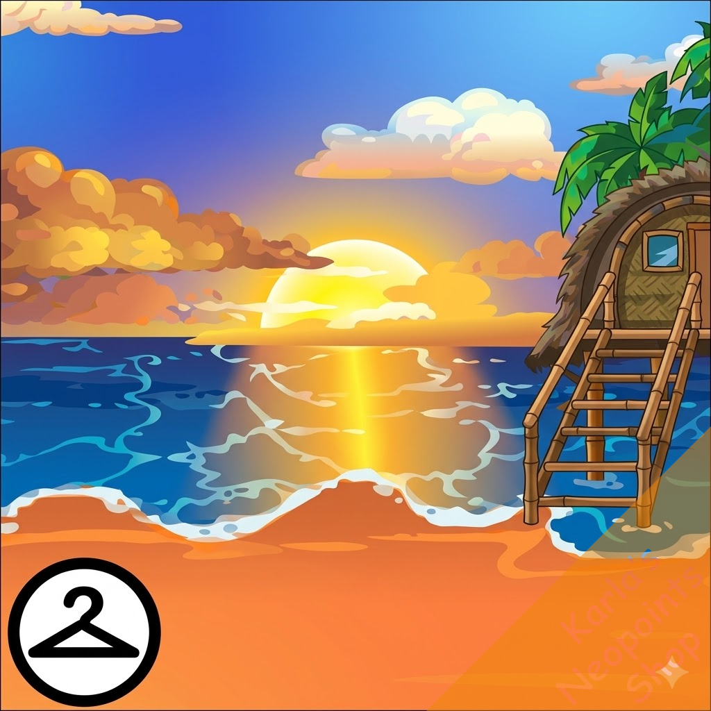 Sunset Beach Hang Background