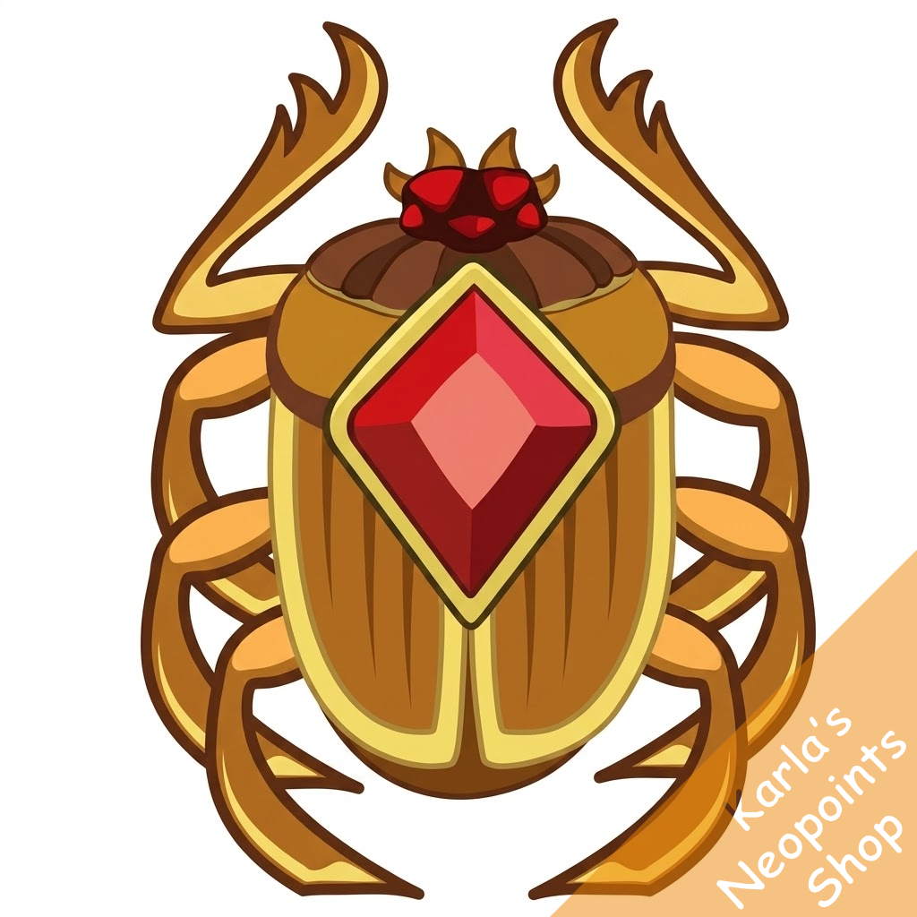 Fiery Golden Collectable Scarab