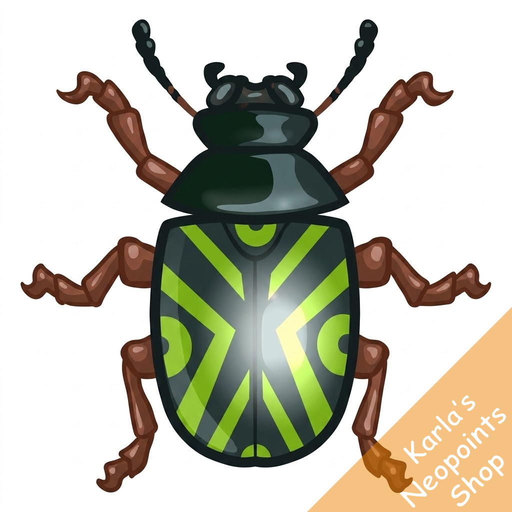Green Patterned Collectable Scarab