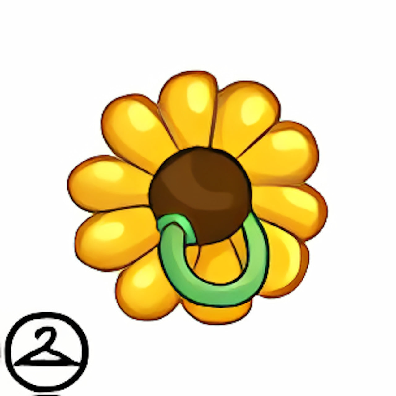 Dyeworks Yellow: Baby Spring Flower Binky