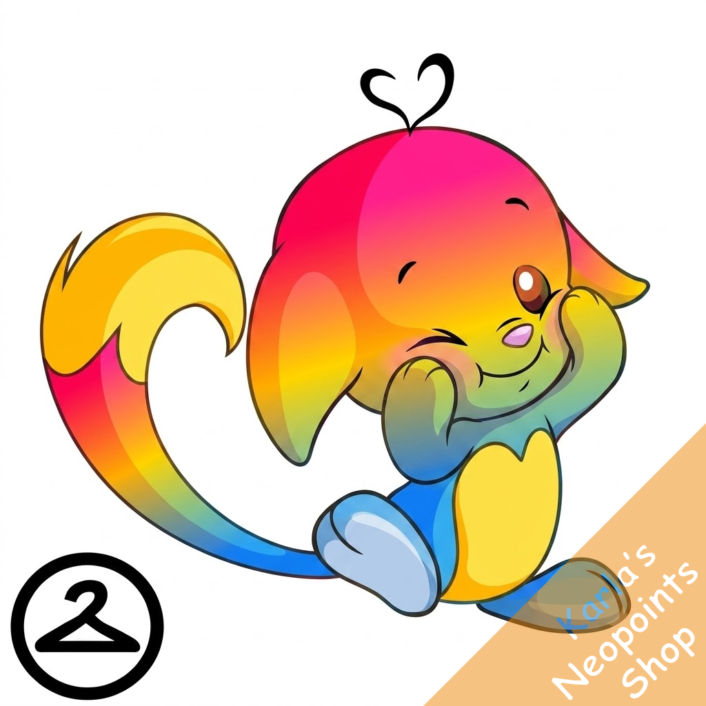 Prismatic Pansexual: Adoring Rainbow Kacheek