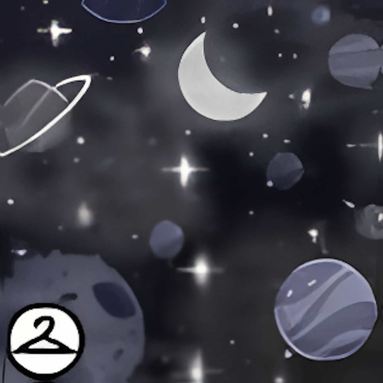 Dyeworks Black: Pastel Galaxy Background