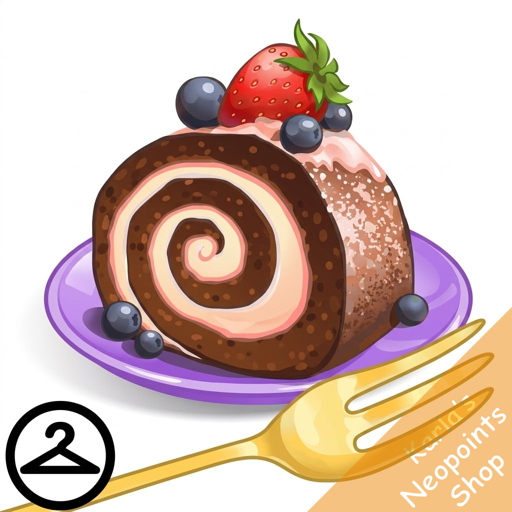 Giant Fork with Swiss Roll Cake Handheld