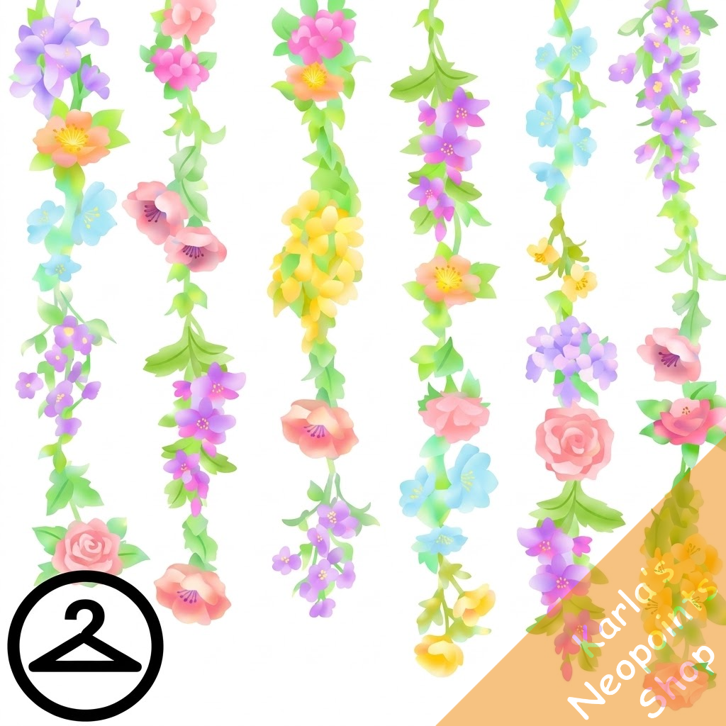 Blooming Pastel Flower Backdrop