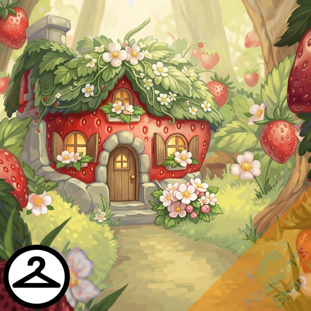 Strawberry Cottage Background