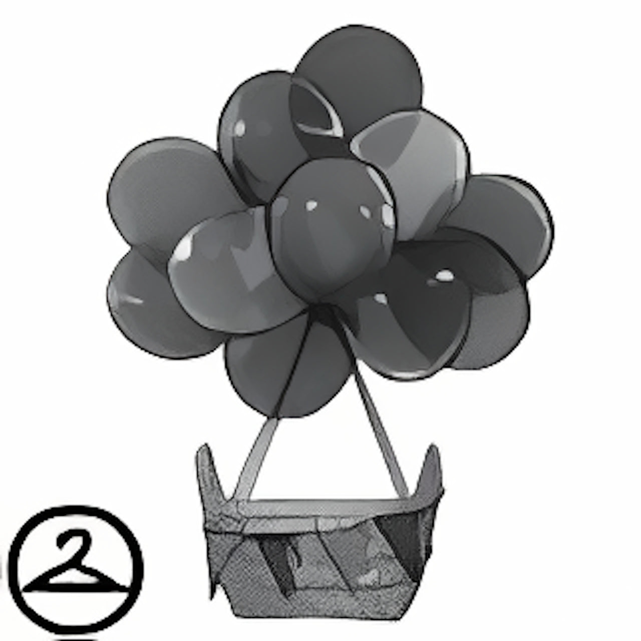 Dyeworks Black: Baby Birthday Hot Air Balloon