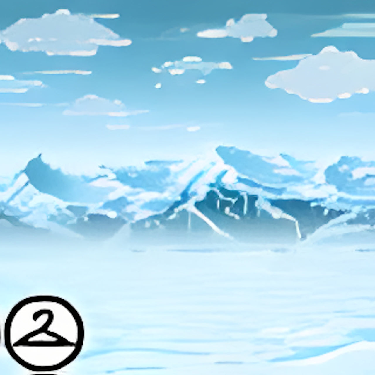 Dyeworks Blue: Snowy Mountaintop Background