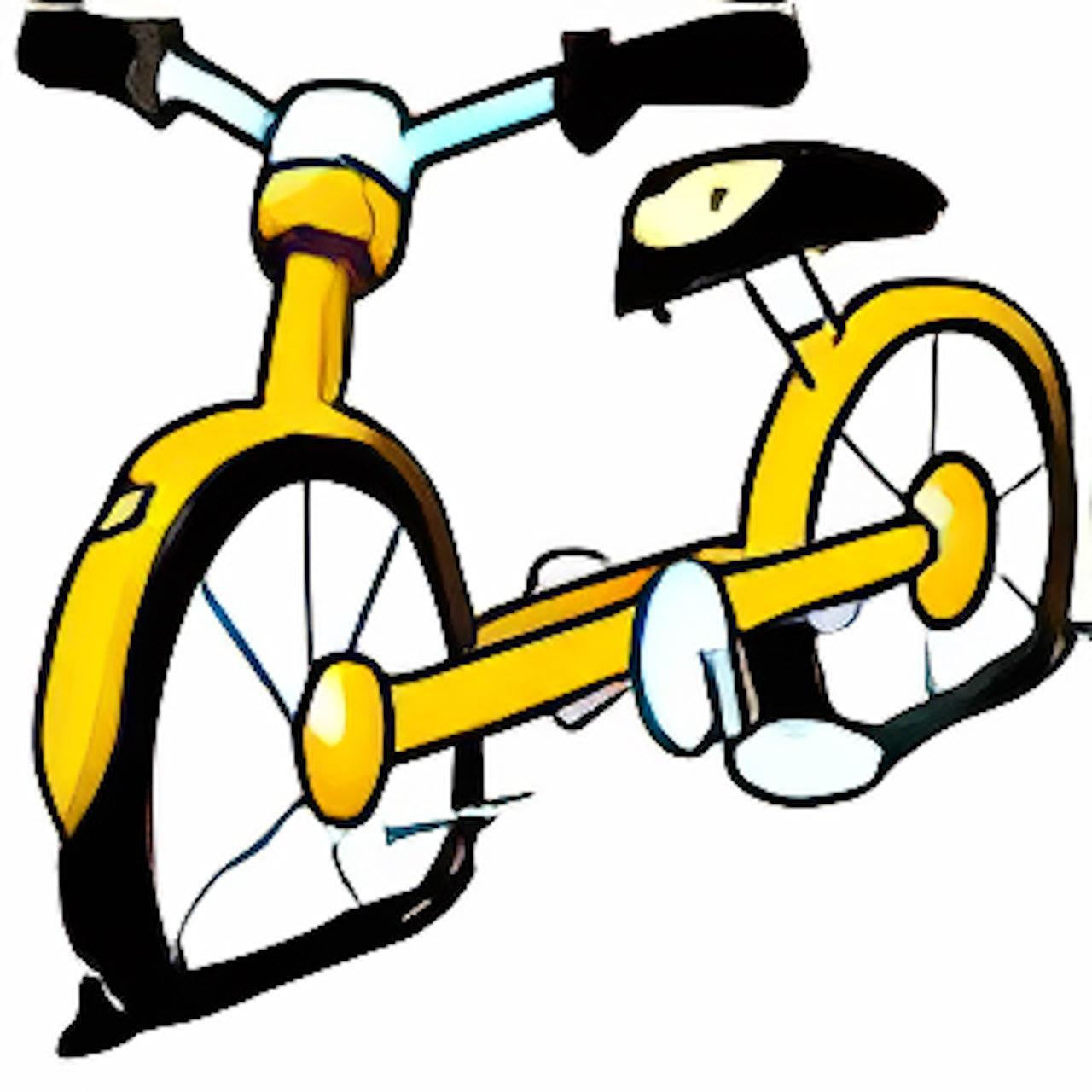Flat Tyred Golden Bike