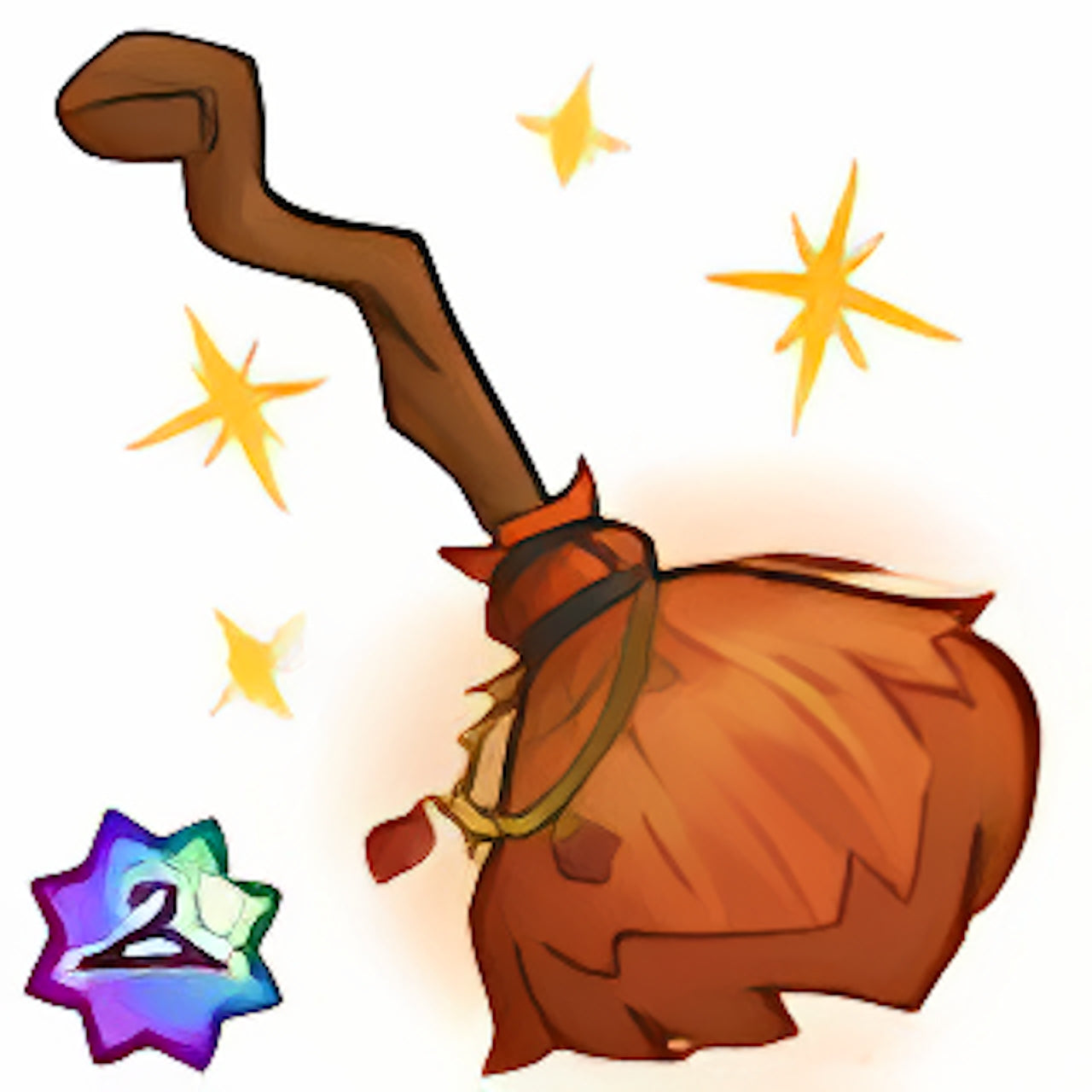 Autumn Witch Broom Handheld