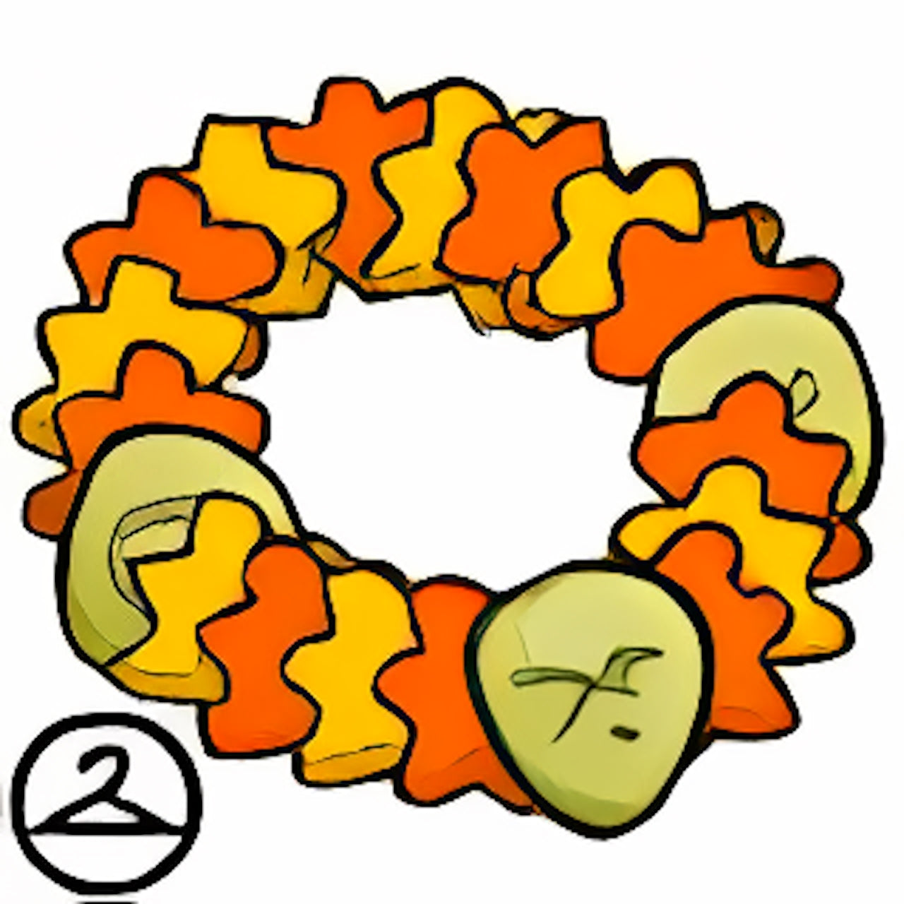 Orange Codestone Lei