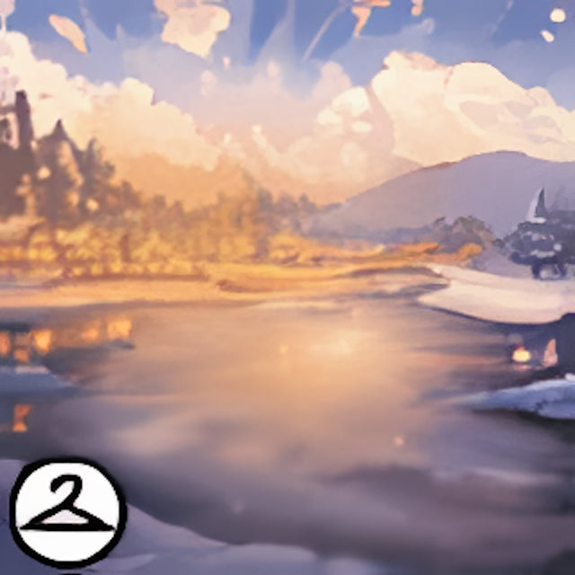Premium Collectible: Scenic Outdoor Ice Rink Background