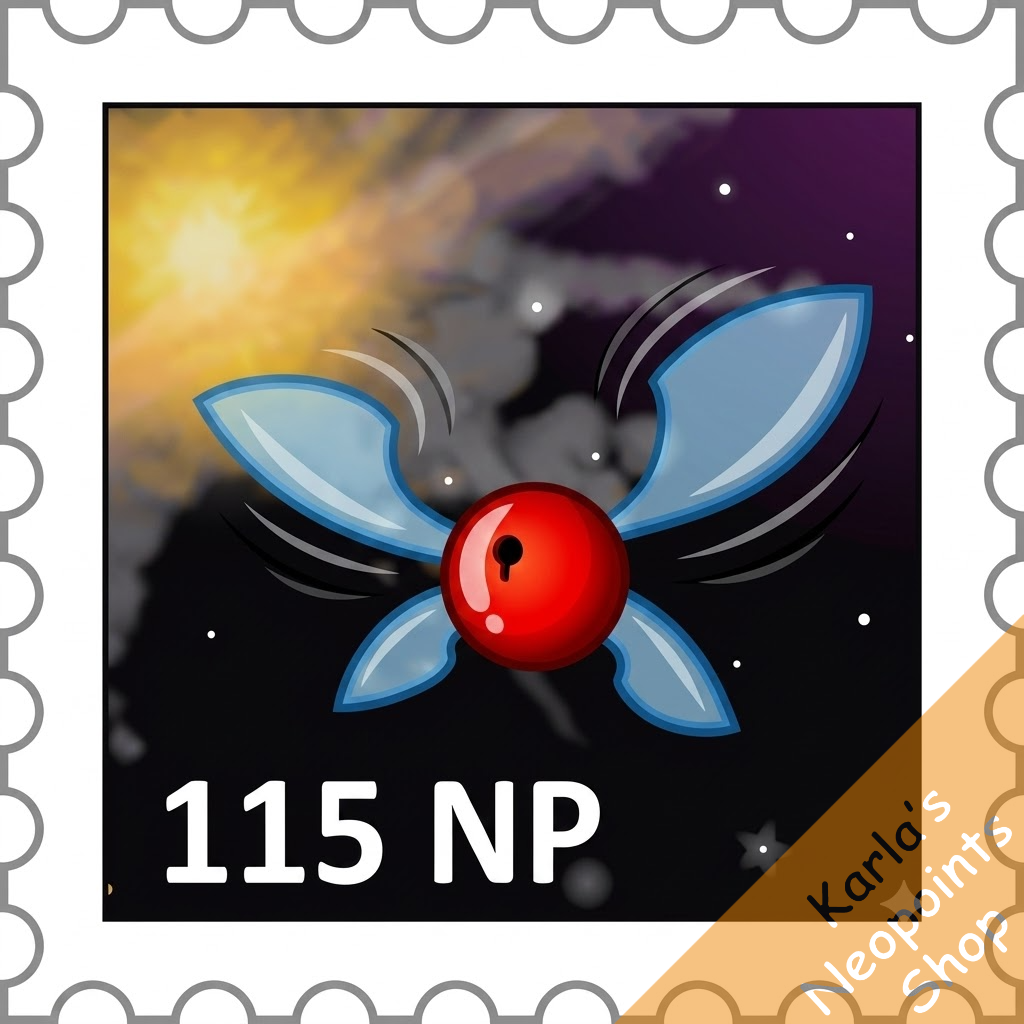 Exploding Space Bugs Stamp