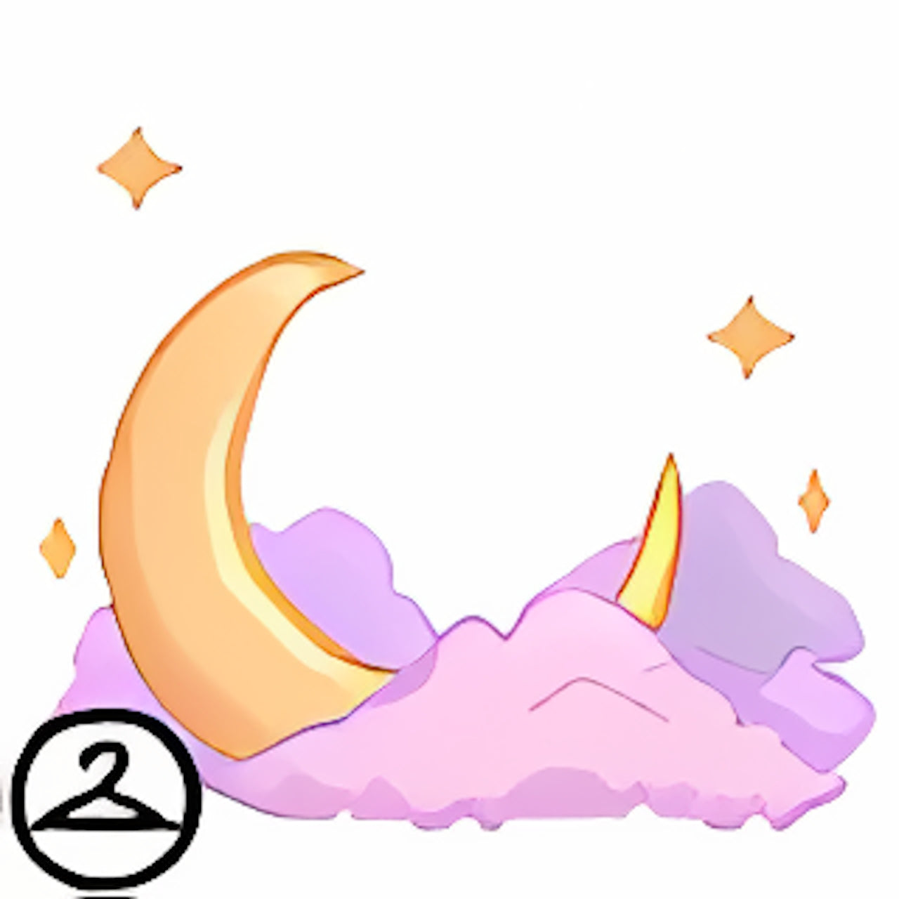 Pixel Moon and Cloud Trinket