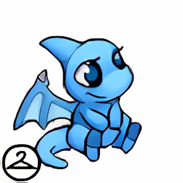 Habbo Hotel Blue Shoyru Companion Foreground