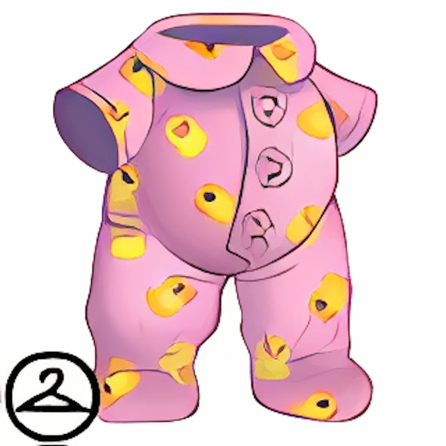 Dyeworks Pink: Baby Rubber Ducky Pajamas