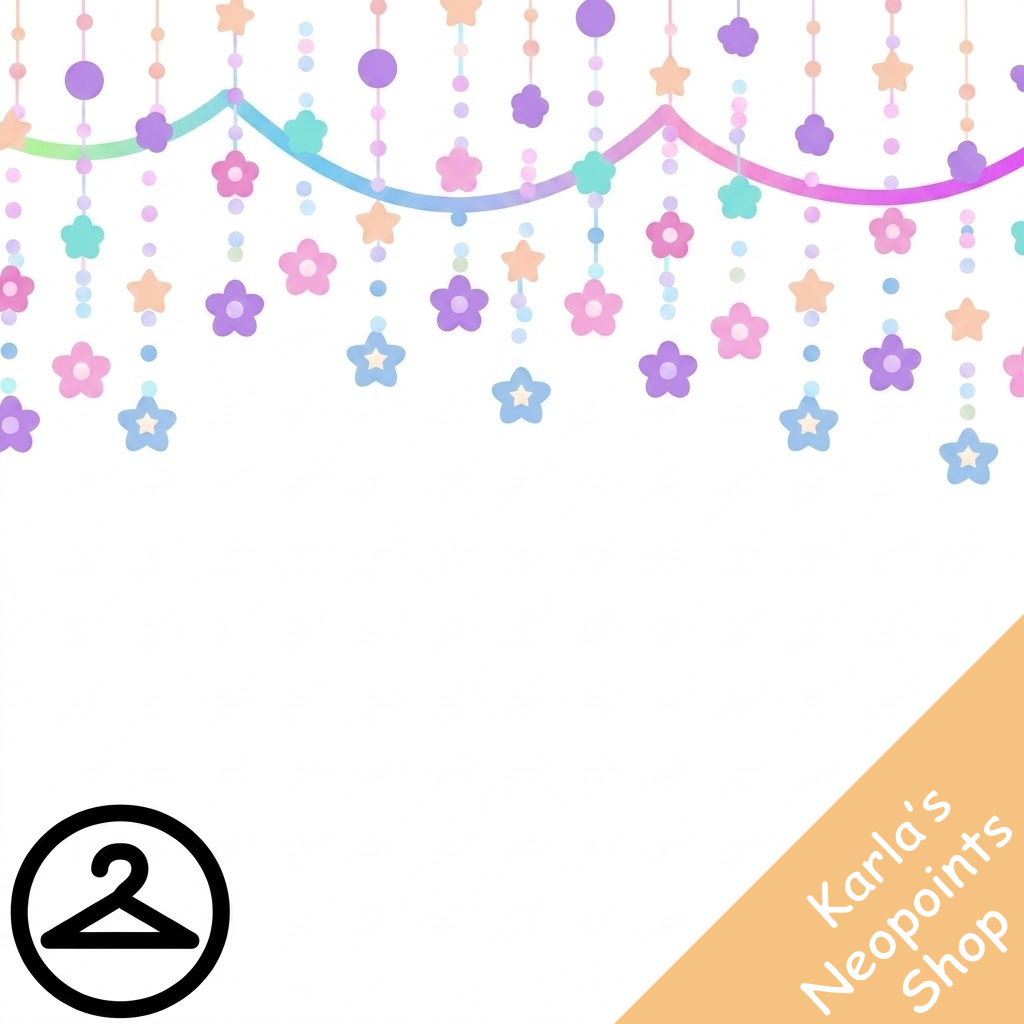 Kawaii Pastel Star Garland