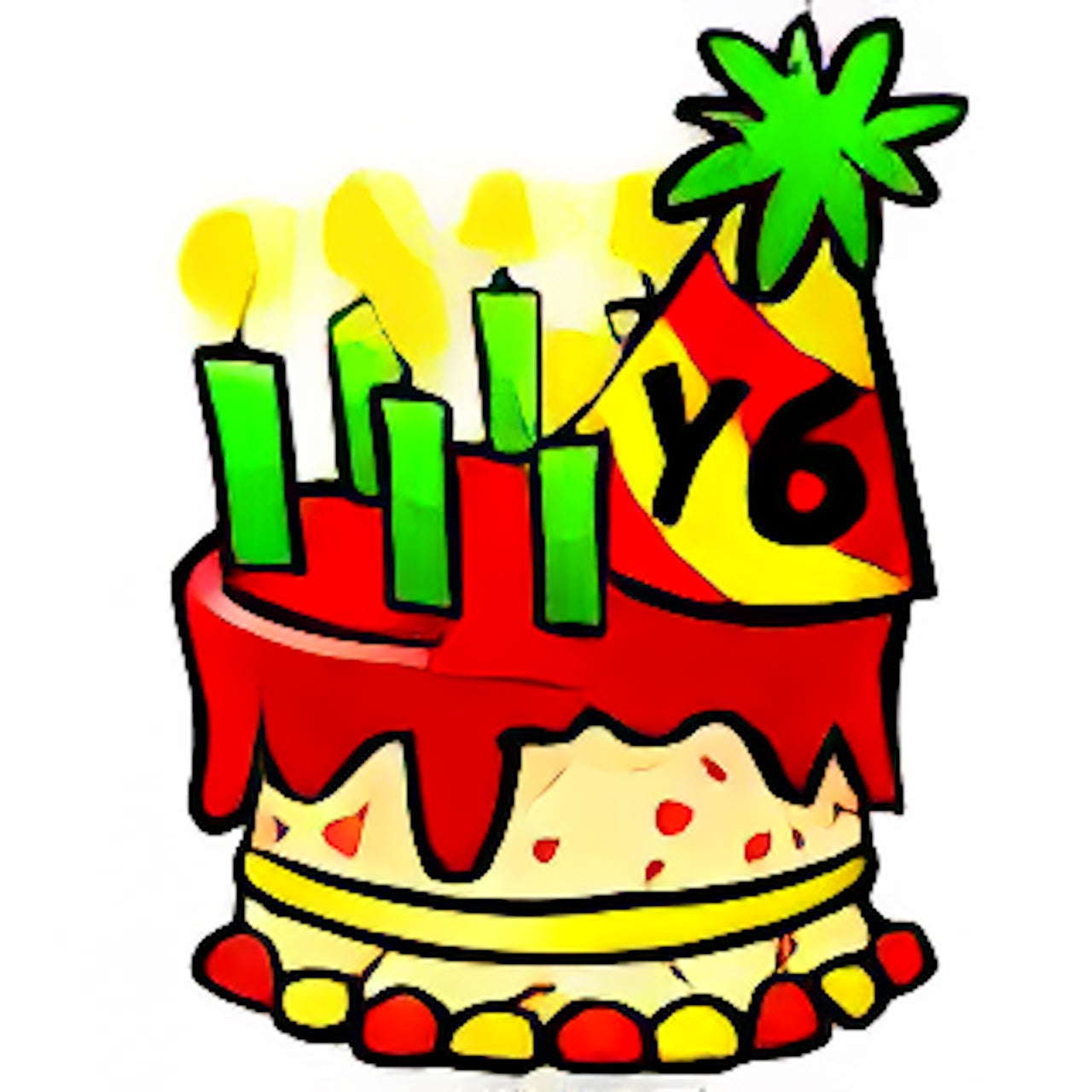 Strawberry Year Six Cake