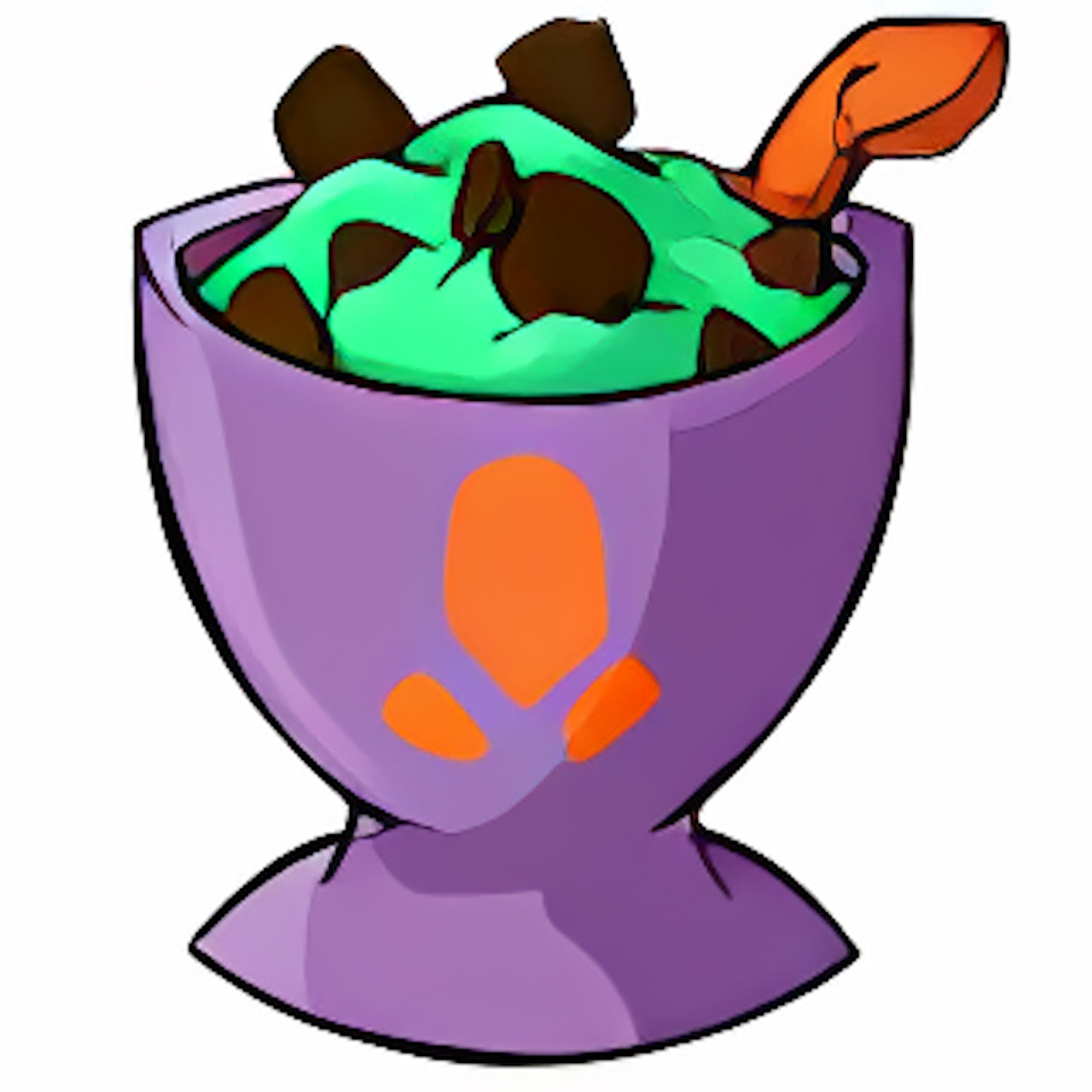 Purple Chomby Mint Chip Ice Cream