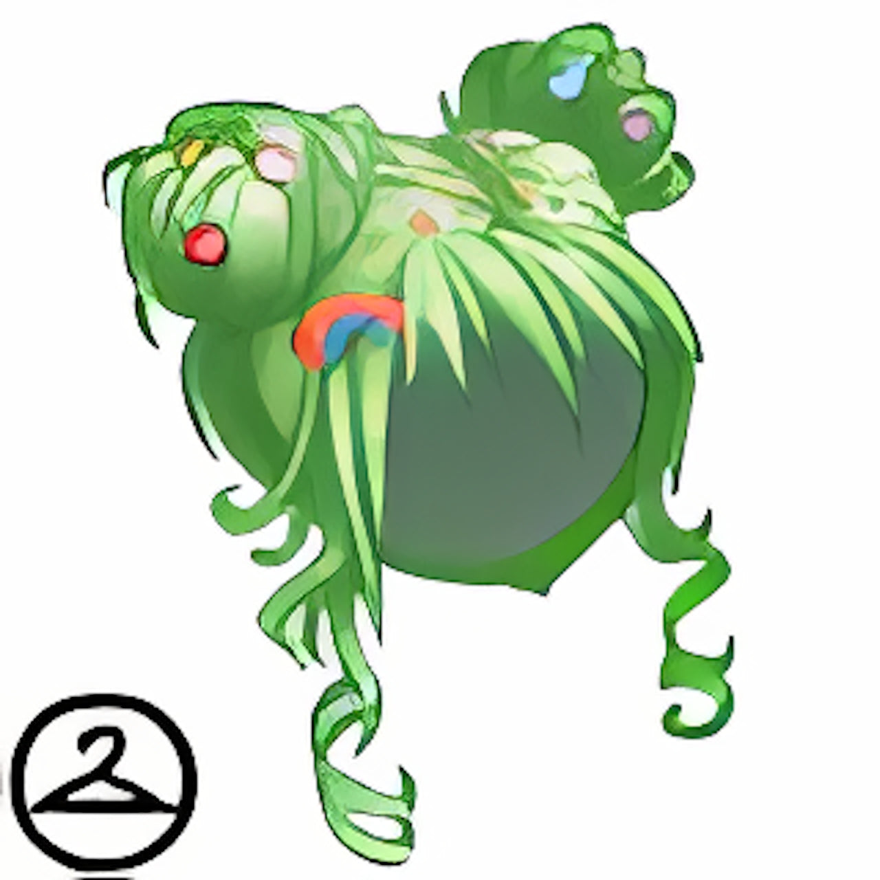 Baby Mint Green Space Buns Wig