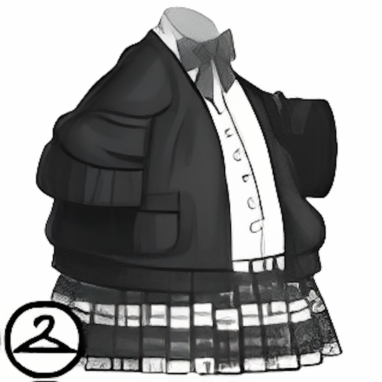 Dyeworks Black: Pink Kawaii School Outfit