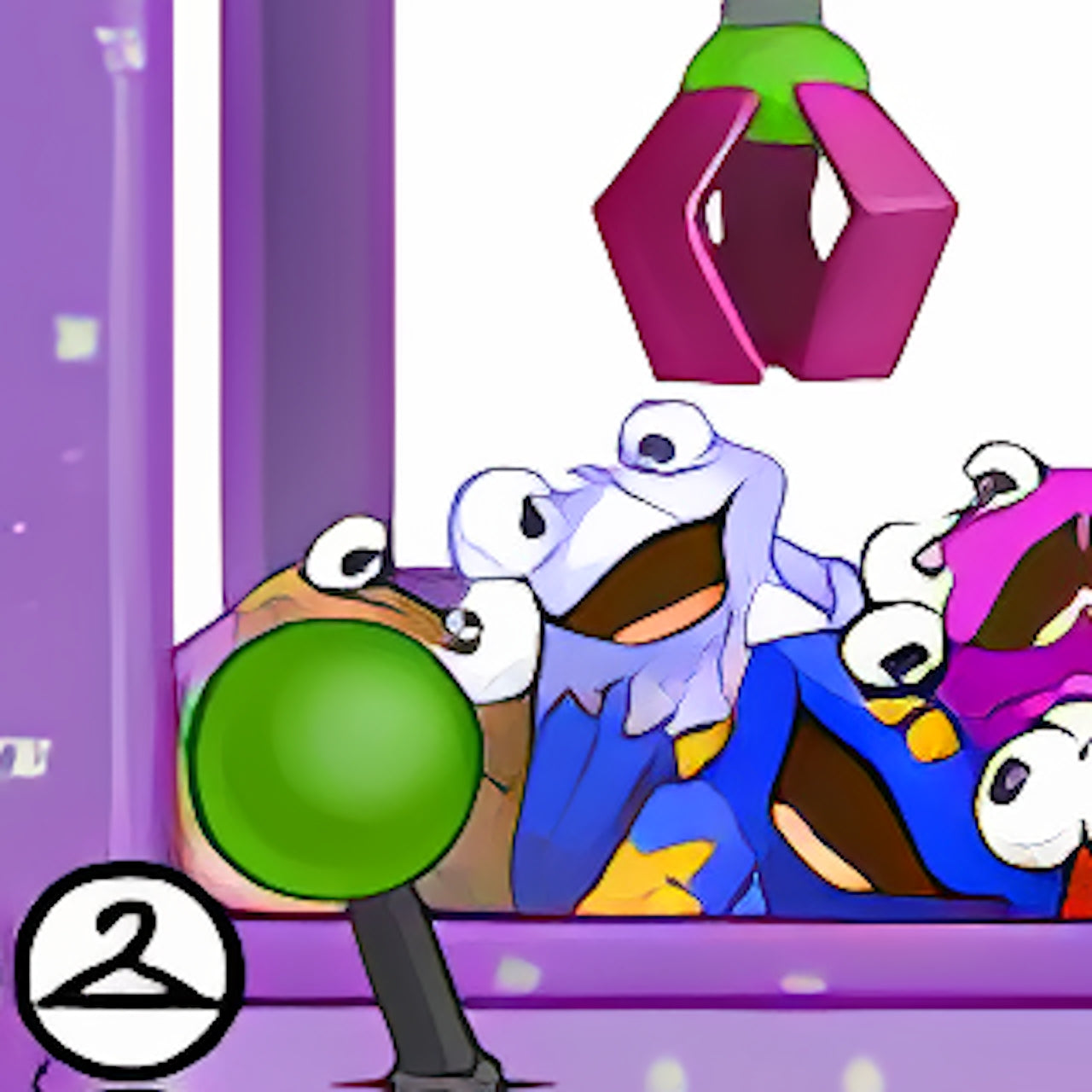 Inside A Quiggle Claw Machine Background Item